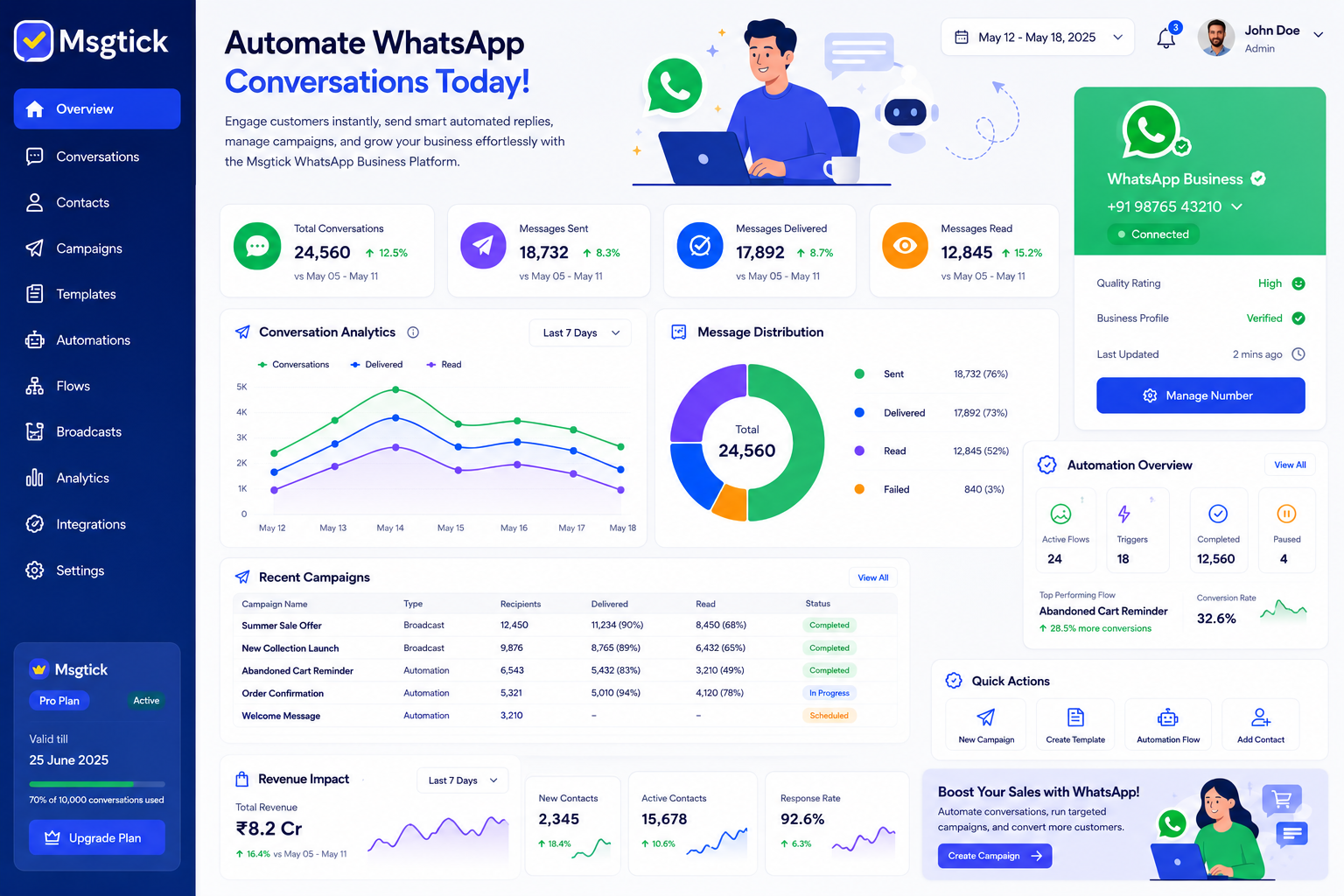 Set up automation flow
